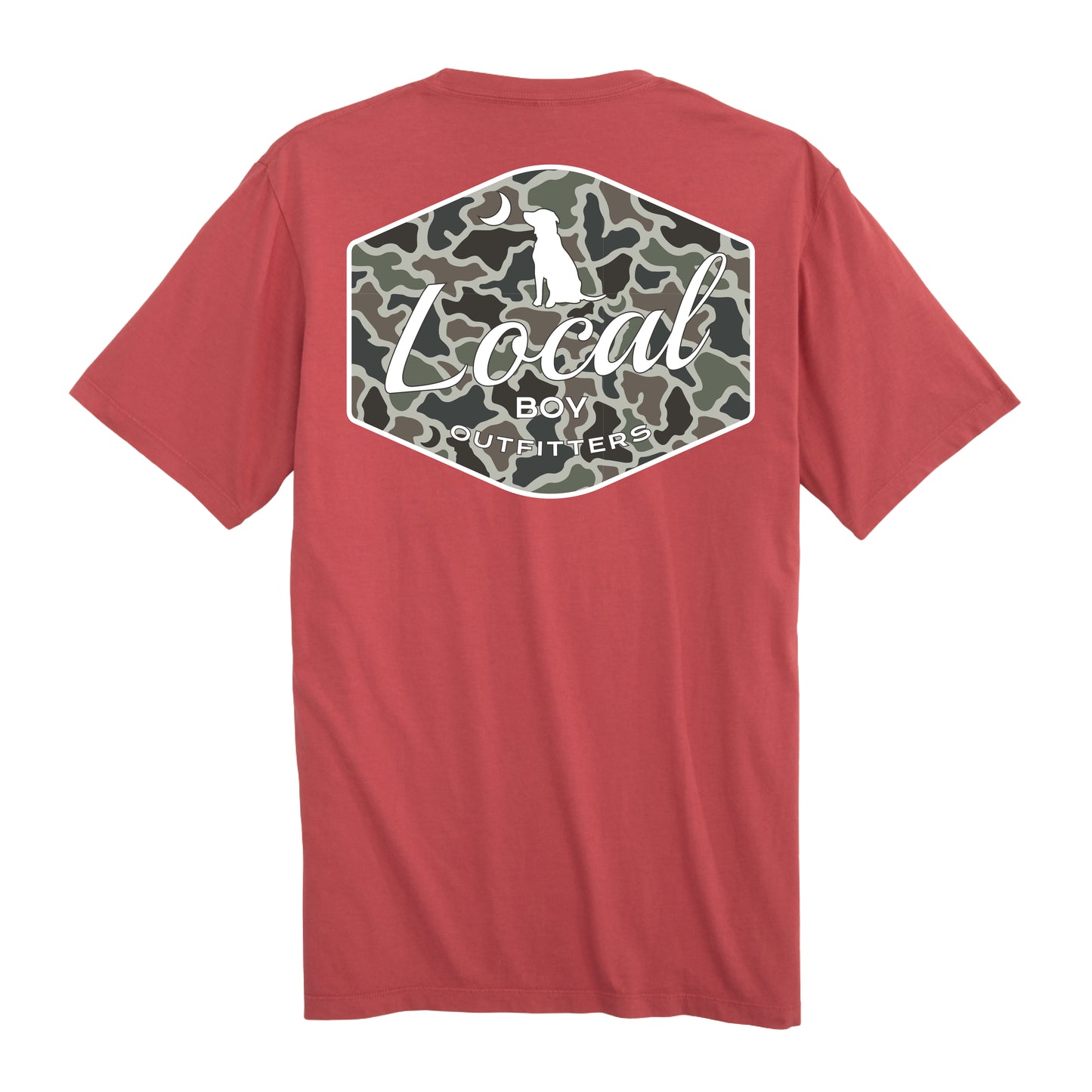 Toddler Dog & Moon Camo Badge SS Tee - Brick