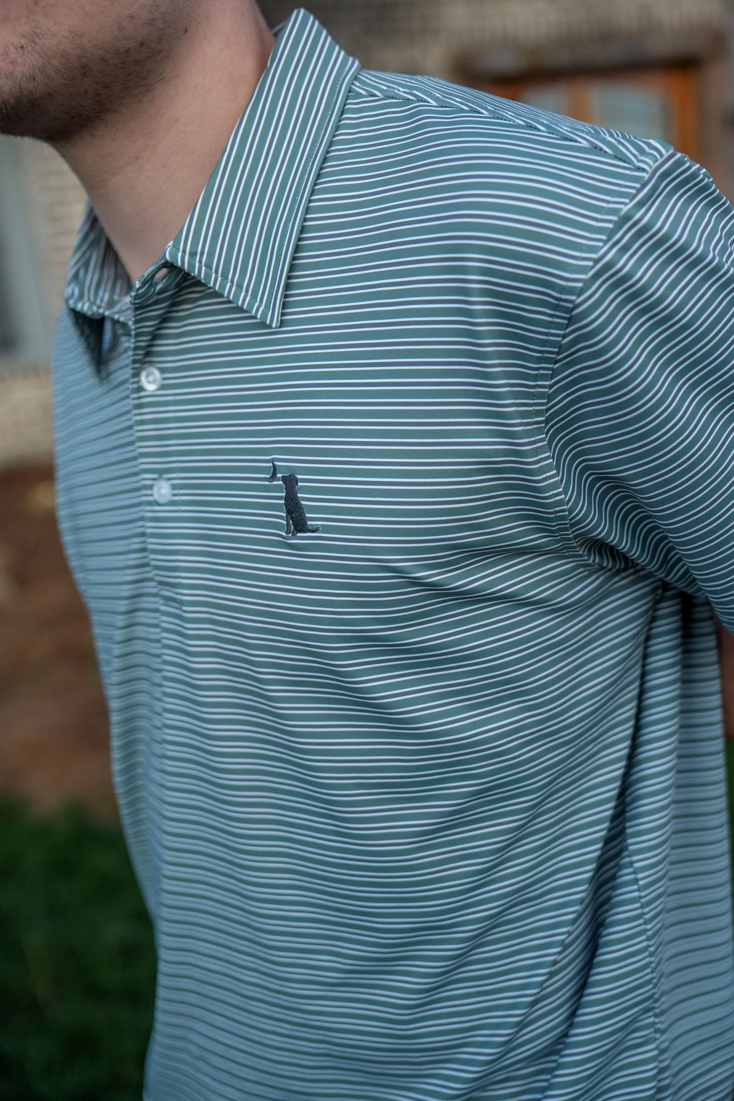 Surfside Polo - Teal, Olive & White