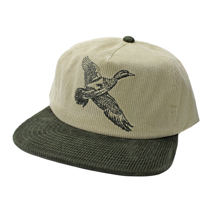 Lucky Flight Corduroy Hat - Light Khaki & Green
