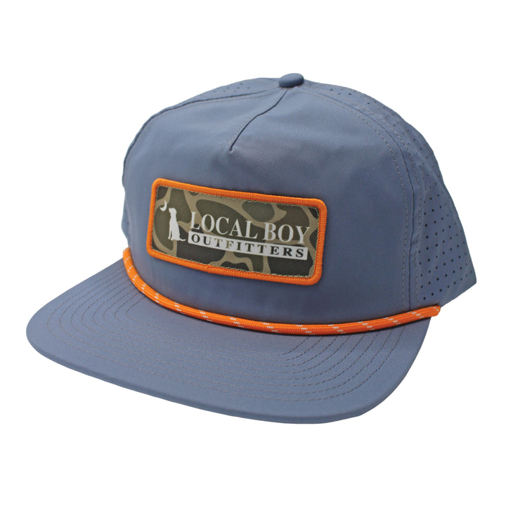 Brush Logo Patch Perforated LP Rope Hat - Light Slate