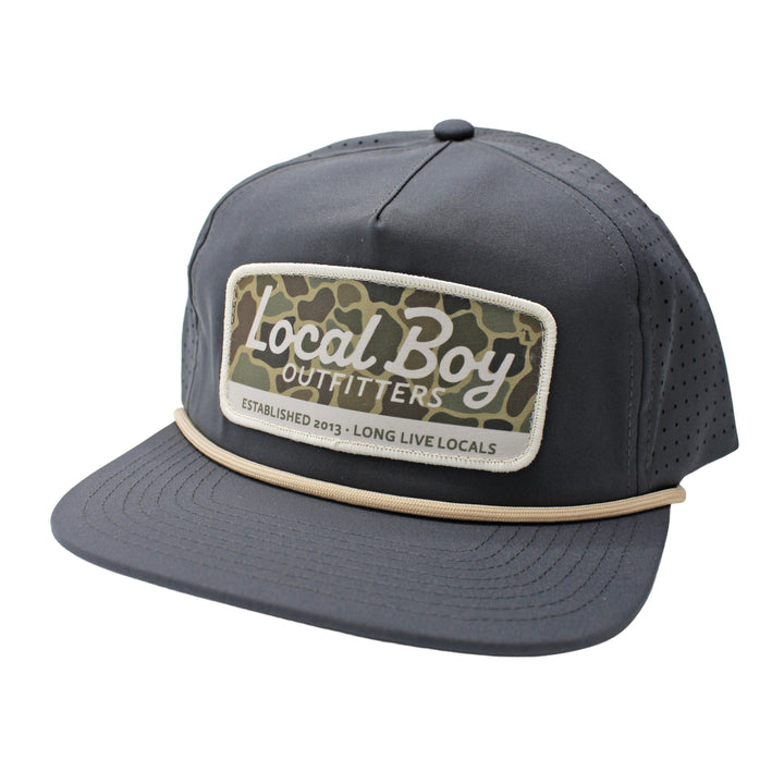 Brush Camo Mark Perforated LP Rope Hat - Charcoal