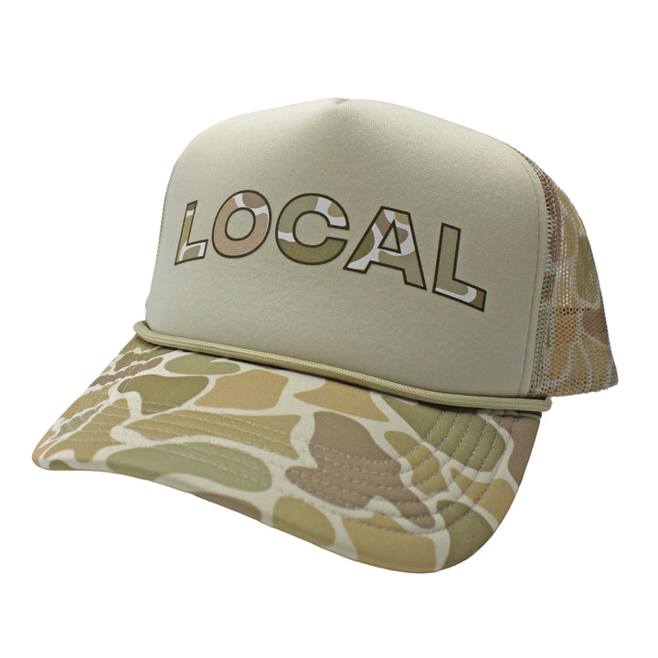 LG Local Camo Desert Foam Trucker Hat - Forest Camo Desert