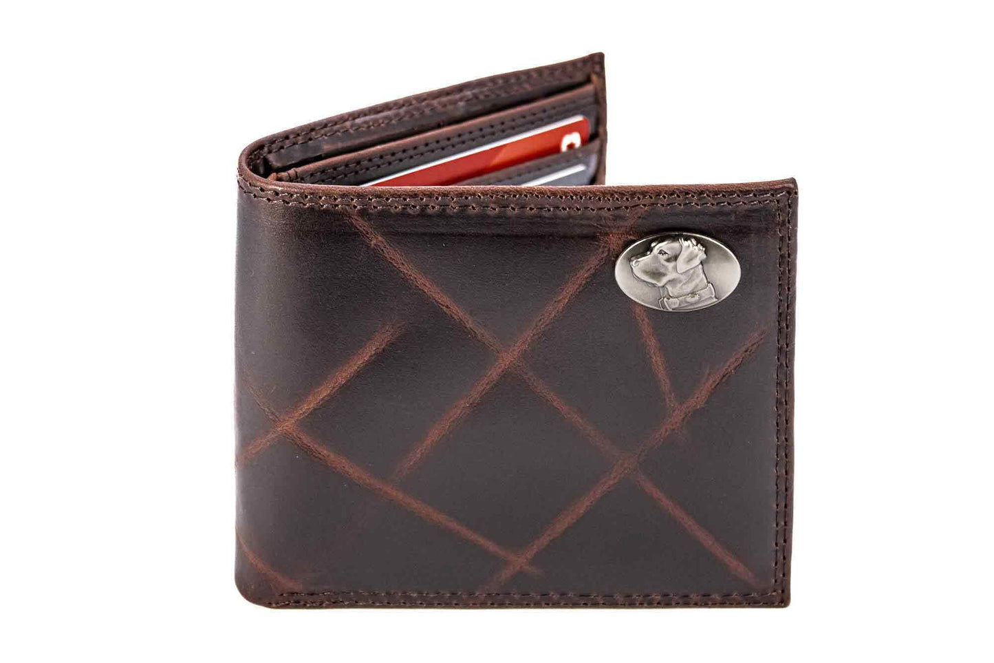 Lab Light Brown Crazy Horse Bifold Wallet