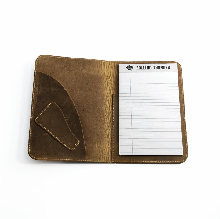 Rolling Thunder Game Calls Leather Portfolio with Mossy Oak® In-lay (5"x8" Notepad)
