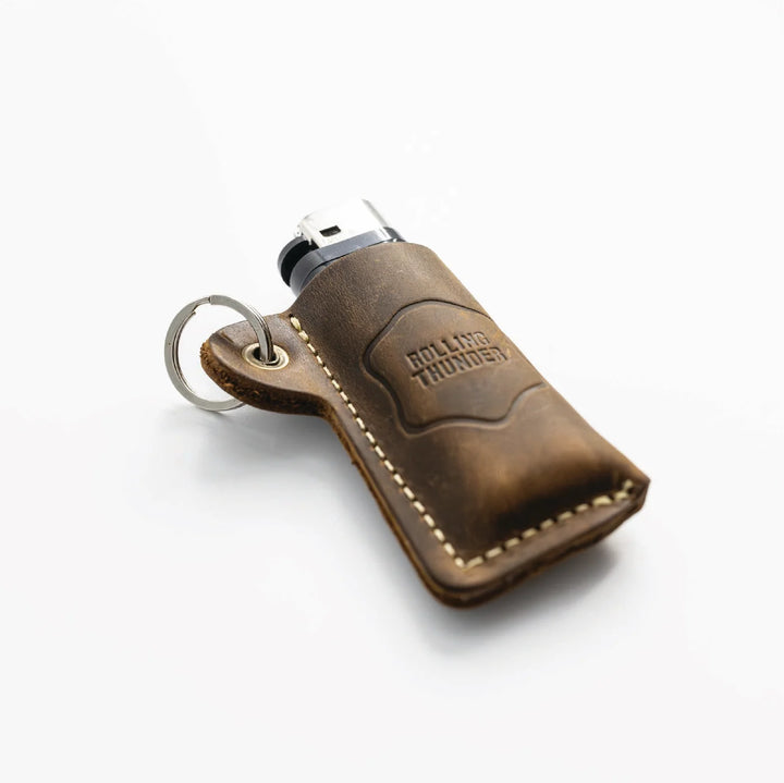 Rolling Thunder Game Calls Leather Lighter Sleeve