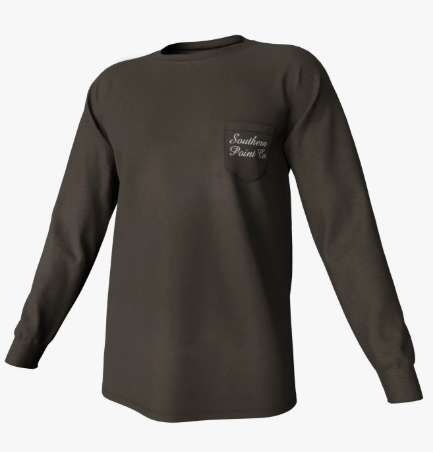 Covey Rise Long Sleeve Pocket Tee - Gunstock