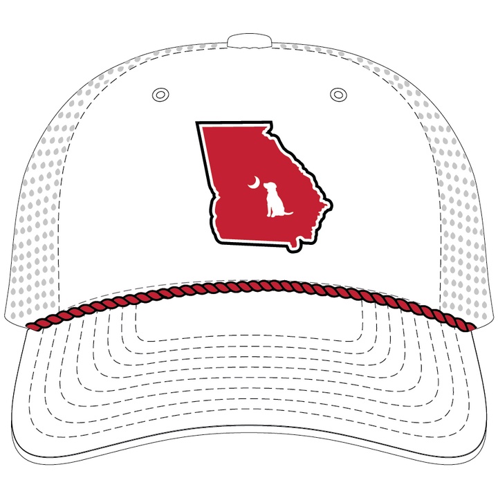 Collegiate Perf Rope Hat - Patch - Red / Black