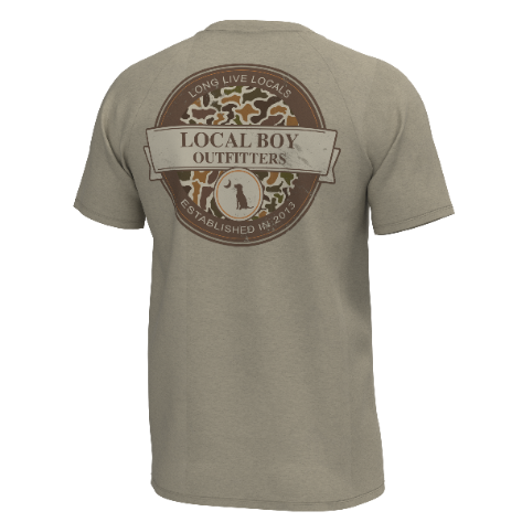 Graphic S/S Heather Blend Crew - Vintage Sphere - Sand