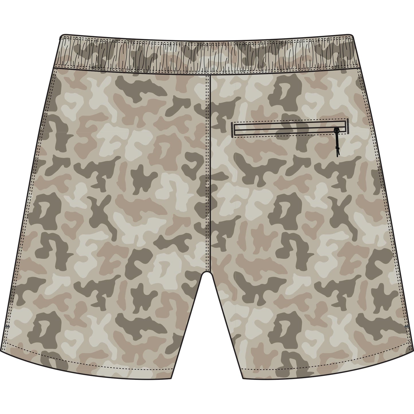 Strike Printed Swim Short - Sand Grouper Camo