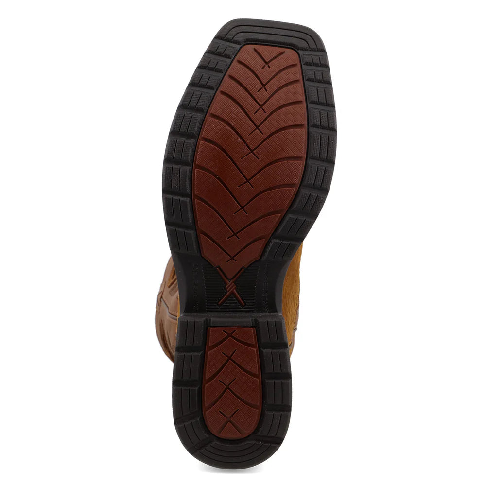 12" Western Composite Toe - Dark Brown / Tan