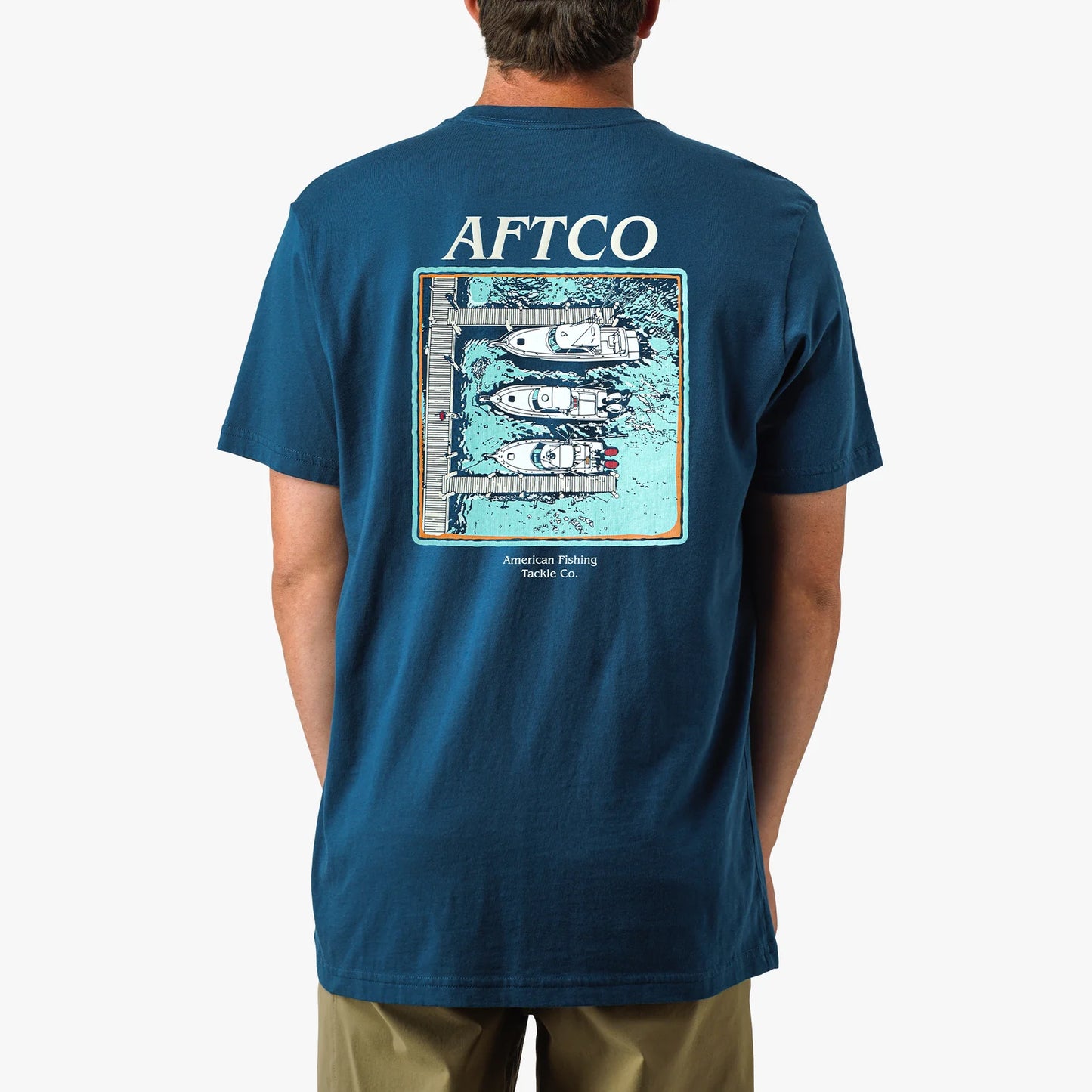 Docked SS Pocket Tee - Naval
