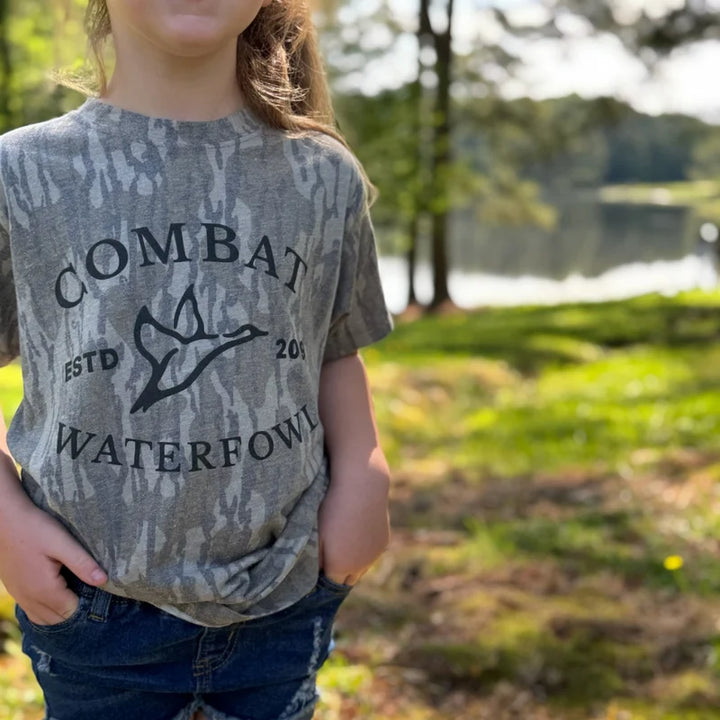 Youth Mossy Oak Bottomland Washed Out Vintage Logo Tee