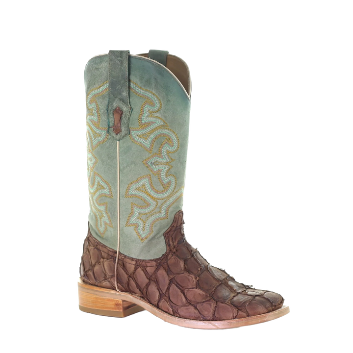 Corral Men's Brown/Turquoise Fish Boots