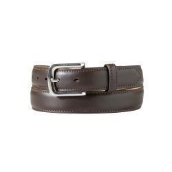 Nocona Mens Belt 1 1/4" Plain Strap Silver Buckle Brown