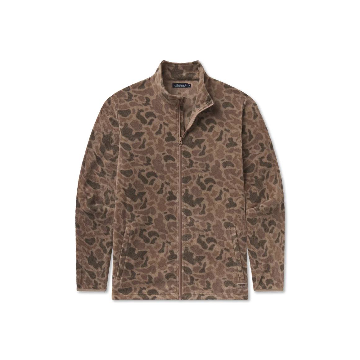 Youth Longfellow Fleece Jacket - Retro Camo - Burnt Taupe