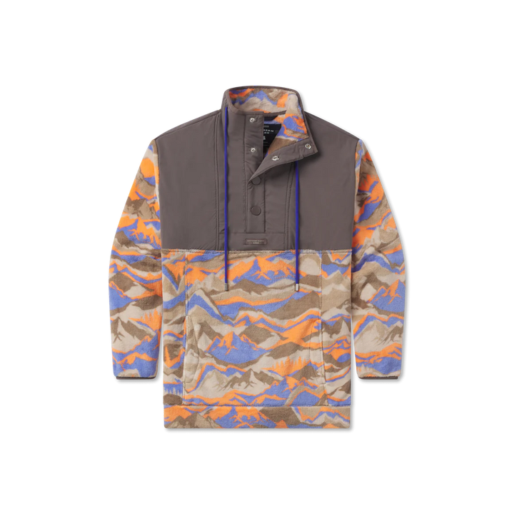 Tonopah Printed Pullover - Taupe/Blue