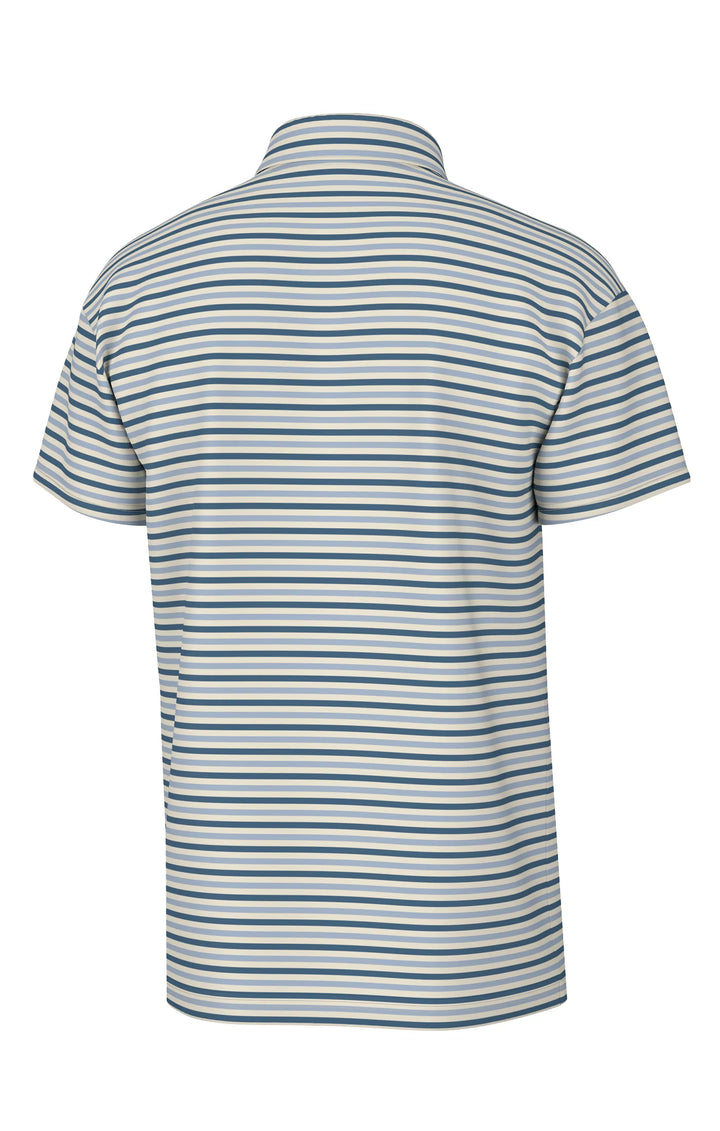 Humphrey Stripe Polo - Blue & Cream
