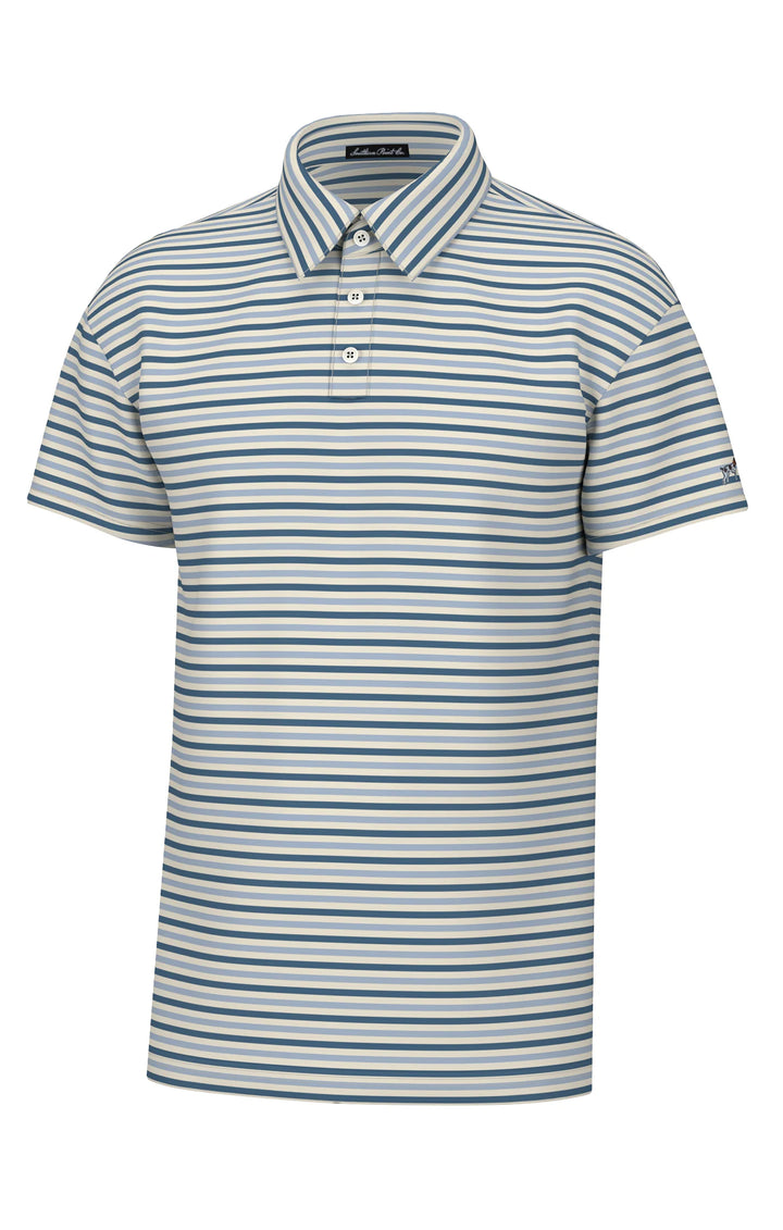 Humphrey Stripe Polo - Blue & Cream