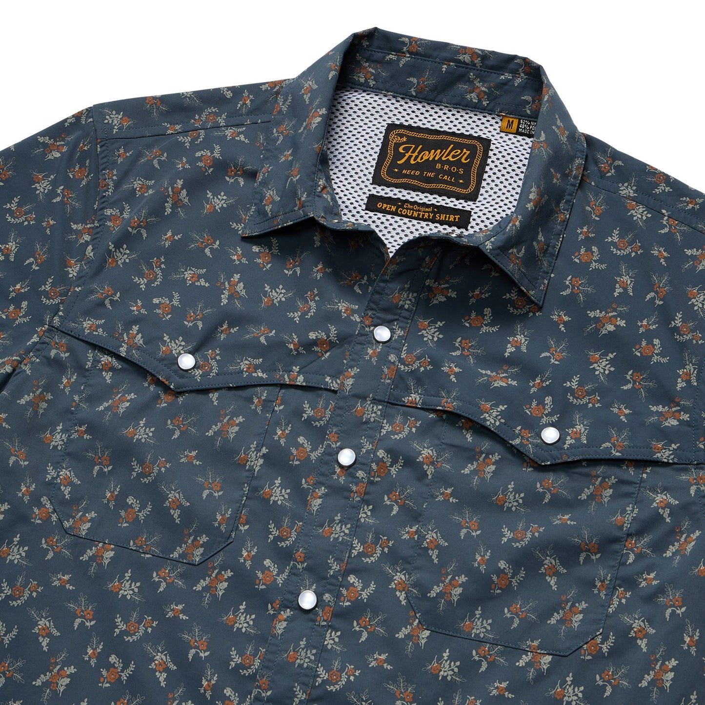 Open Country Tech Shirt - Rancher Floral - Dark Slate