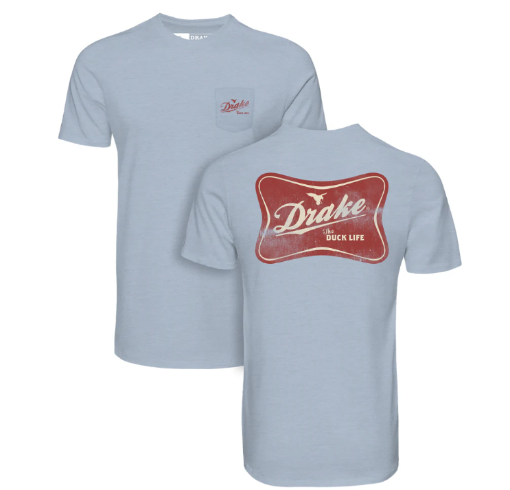 The Drake Life Short Sleeve Tee - Cerulean Light Heather
