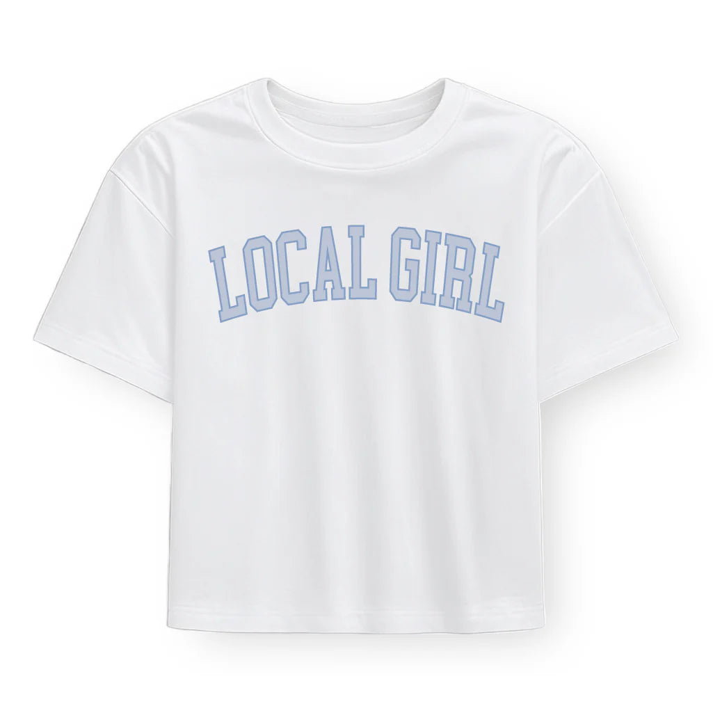 LG Graphic Cropped Tee - Arch Periwinkle
