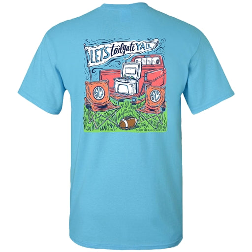 Let's Tailgate Y'all - Light Blue