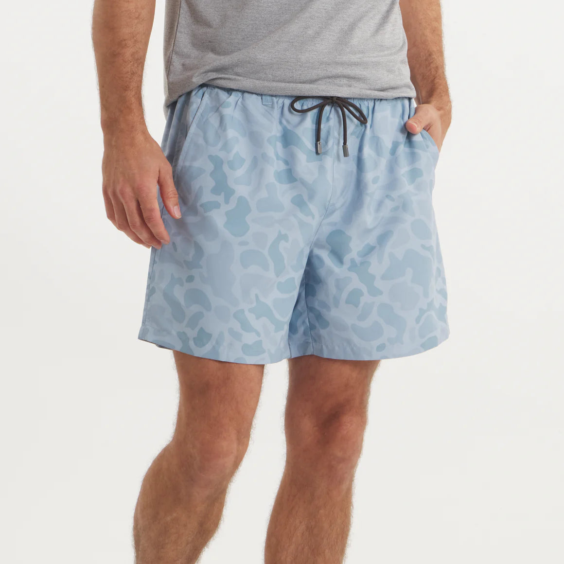 La Costa Lined Swim Trunk - Camo - Washed Slate