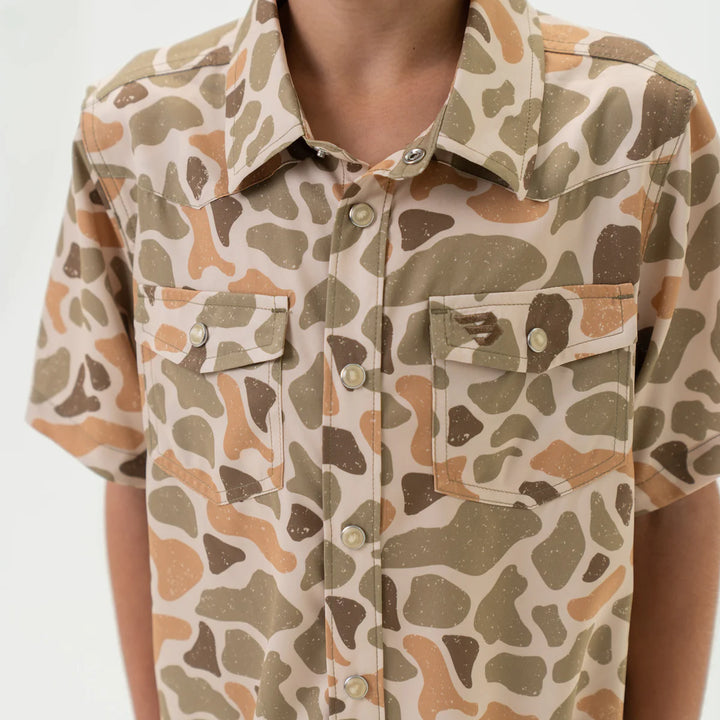 Youth Performance Western Shirt - Venado Camo