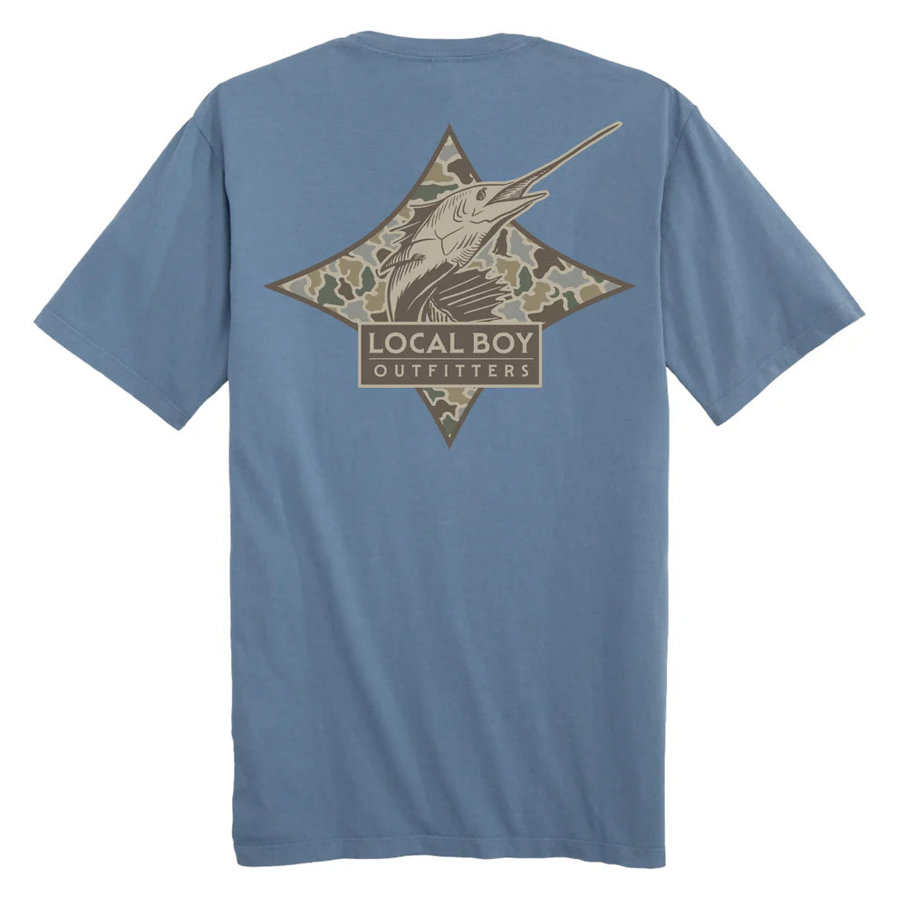Dog & Moon Camo Sailfish Tee - Slate