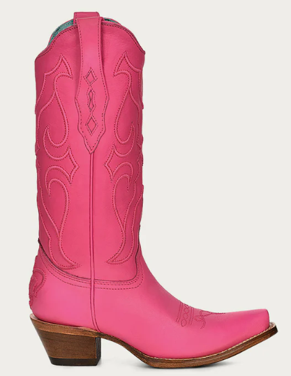 Ladie's 13" Fuschia Embroidered Boot