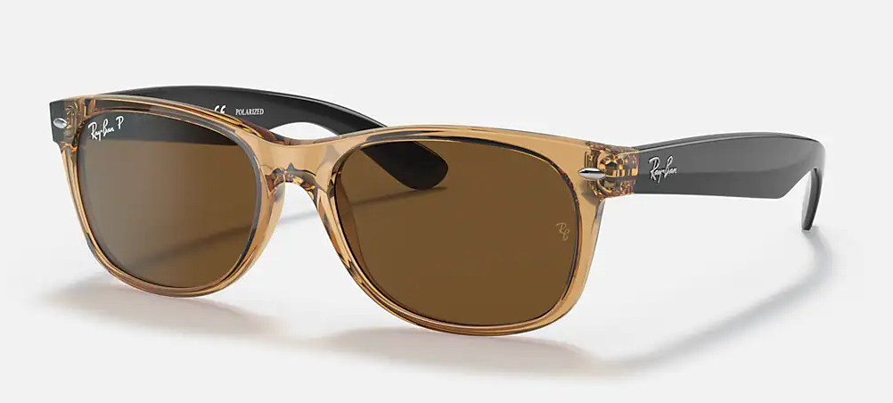 New Wayfarer Polished Honey Brown Polarized B-15 Lense