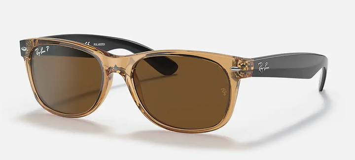 New Wayfarer Polished Honey Brown Polarized B-15 Lense