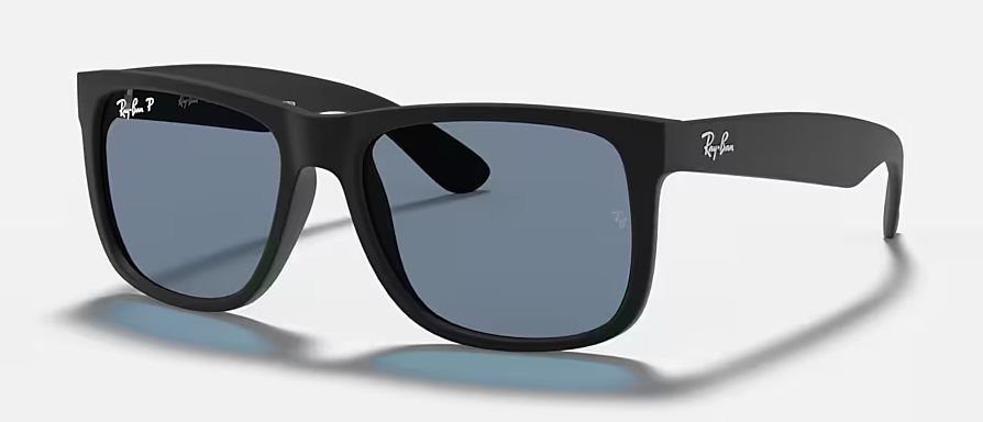 Justin Rubber Black Dark Blue Lense