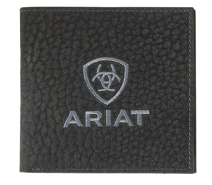 Ariat Black Bifold Bull Hide Wallet