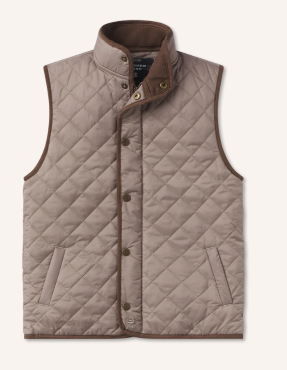 Youth Huntington Quilted Vest - Burnt Taupe