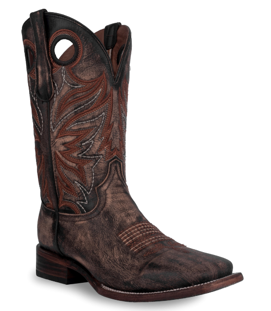 Brown/Orange Wide Square Toe