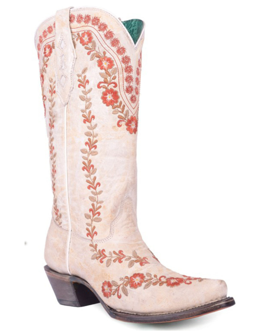 Women's Flowered Embroidery Glow in the Dark Western Boots