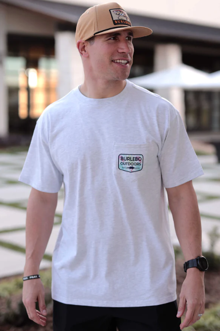 SS Tee - Mayan Patch - Heather Ash Grey