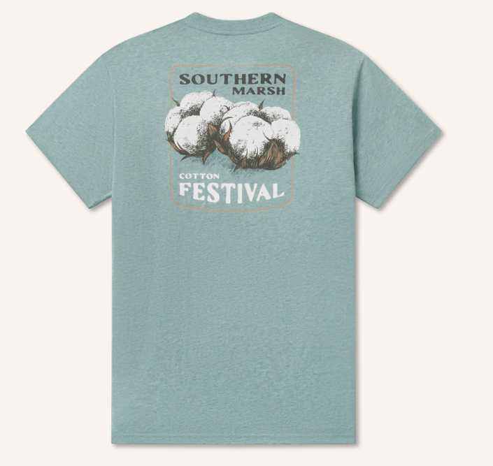 Cotton Festival Tee - Washed Moss Blue