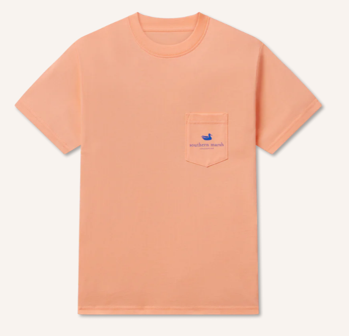 Youth Blue Crab Tee - Peach