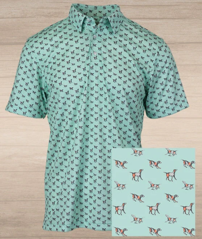 Hunt 'Em Up Performance Polo - Mint
