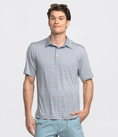 Sawgrass Stripe Polo - Blue Lagoon