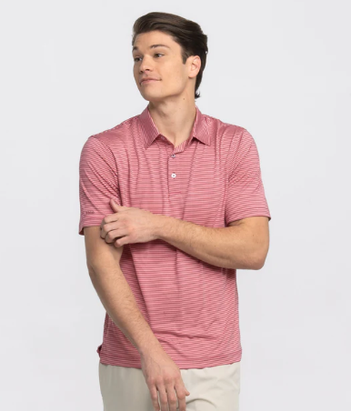 Largo Stripe Polo - Pink Nectar