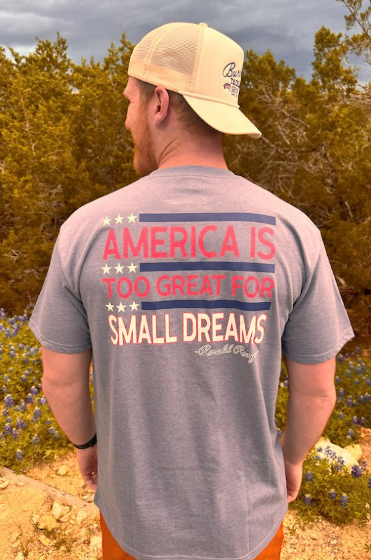 SS Tee - America Is Too Great - Heather Navy