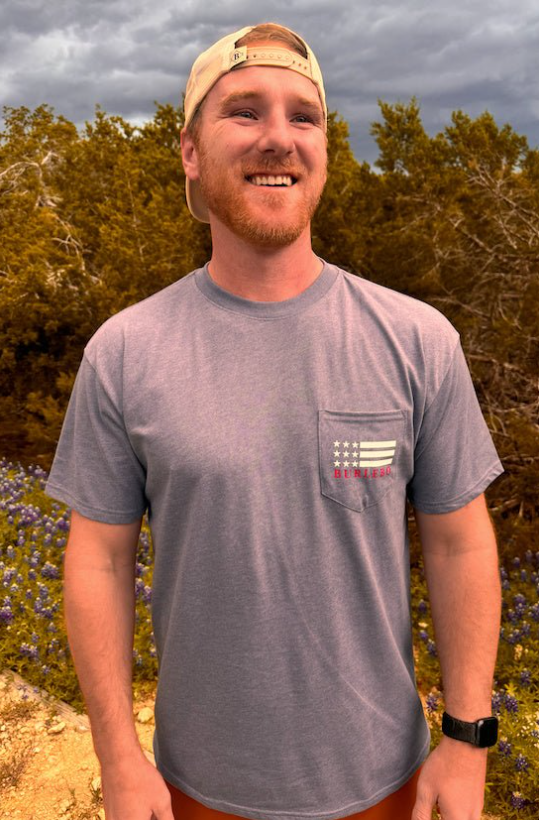 SS Tee - America Is Too Great - Heather Navy