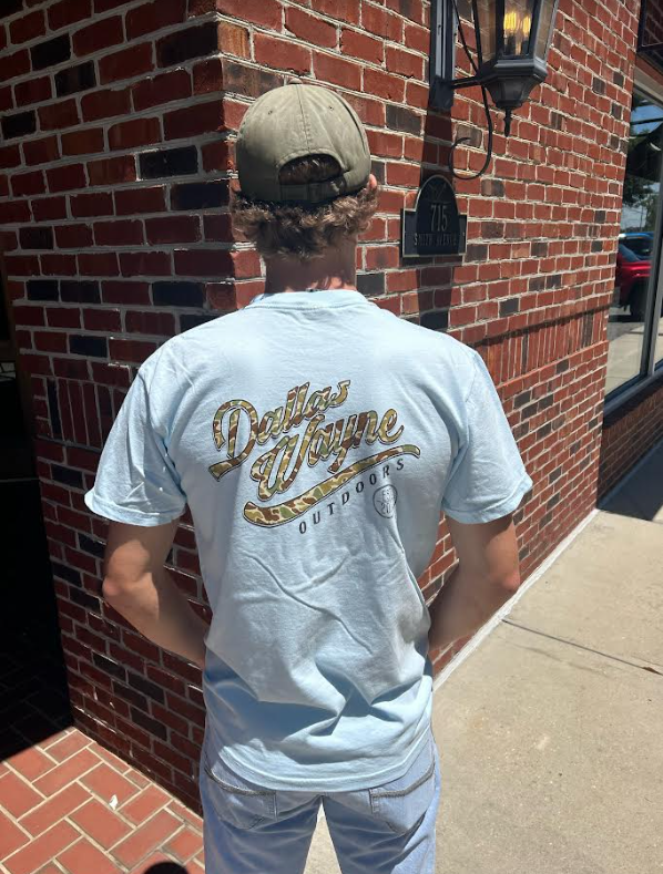 Duck Camo Script - Chambray Blue