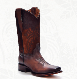 Brown Embroidered Snip Toe Western Boot - Deer Tan