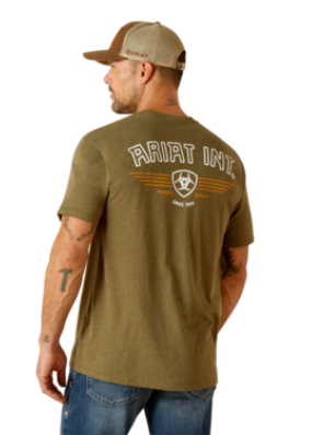 Ariat Outline Wing SS Tee - Military Heather