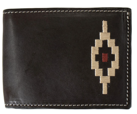 3D Western Wallet Mens Bifold Southwest Lacing - Brown