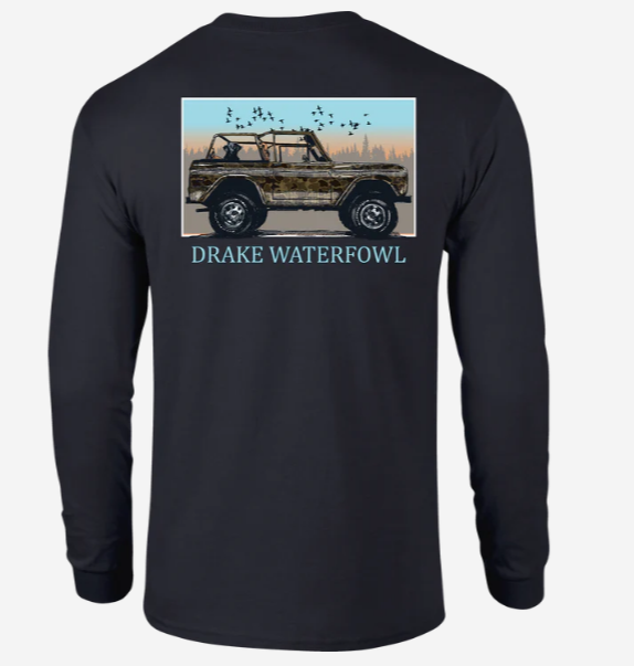 Old School Ride Along LS T - Night Sky Heather